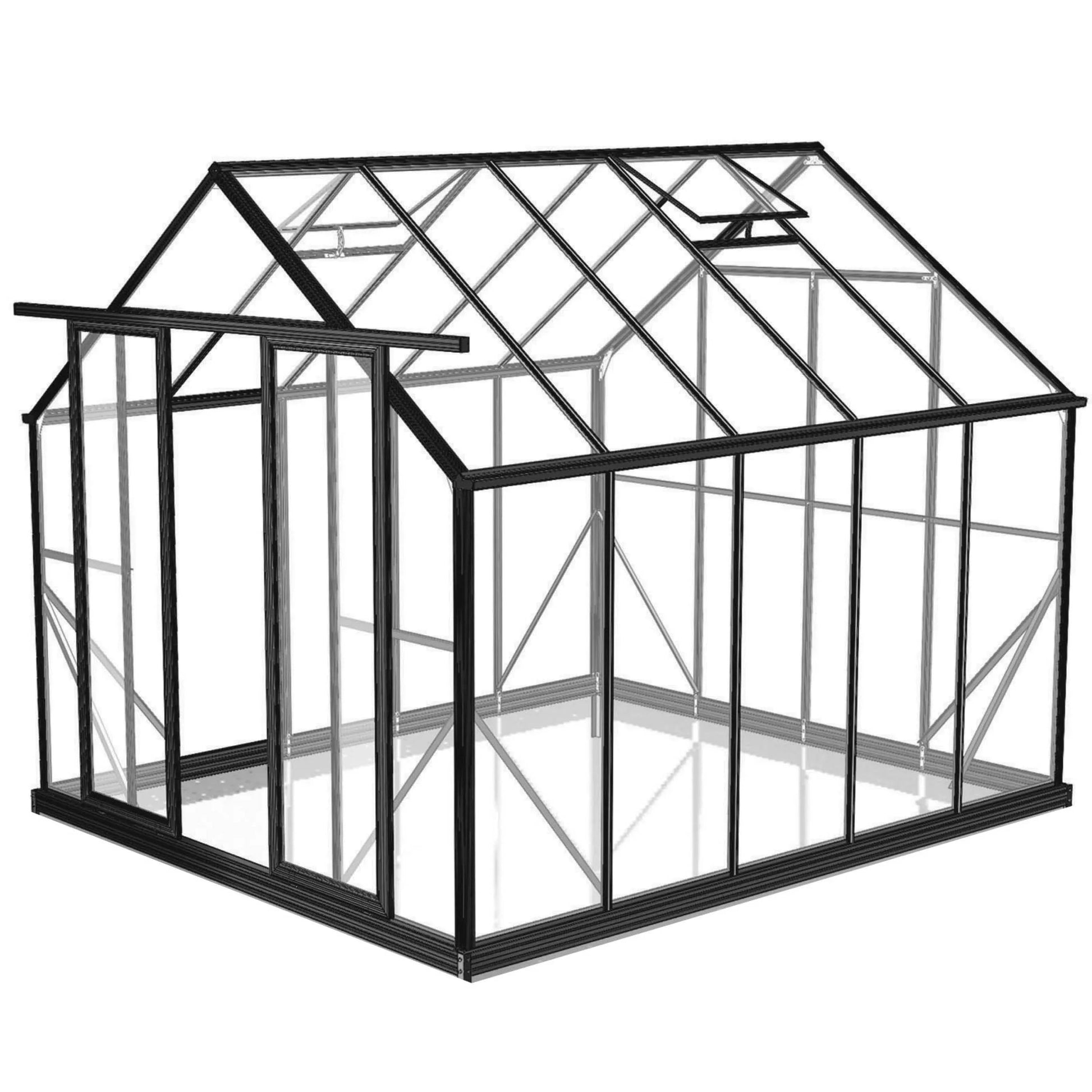 8x10ft (2.6x3.2m) Greenhouse 6mm Polycarbonate - wintergardenz.co.nz