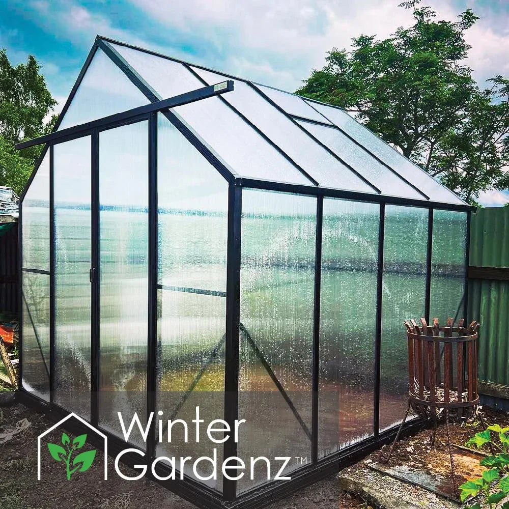  8x8ft (2.6x2.6m) Greenhouse 6mm Polycarbonate 